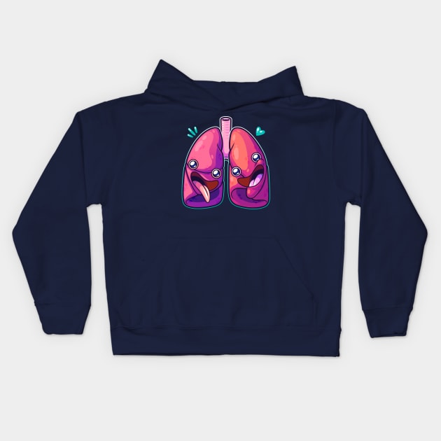 Happy Lungs Kids Hoodie by ArtisticDyslexia